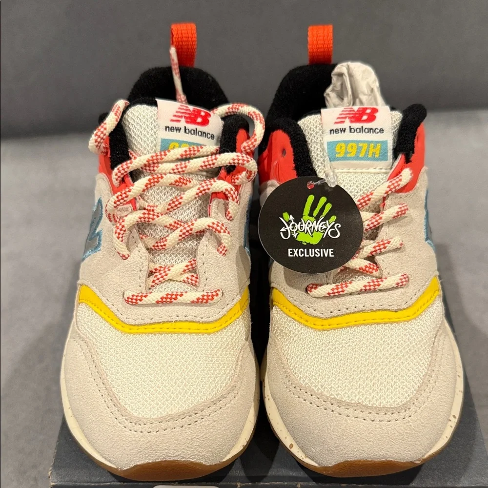 New Balance Cordura 997h Kids Sneakers - Cream, Red, Blue, Yellow - Picture 2 of 5